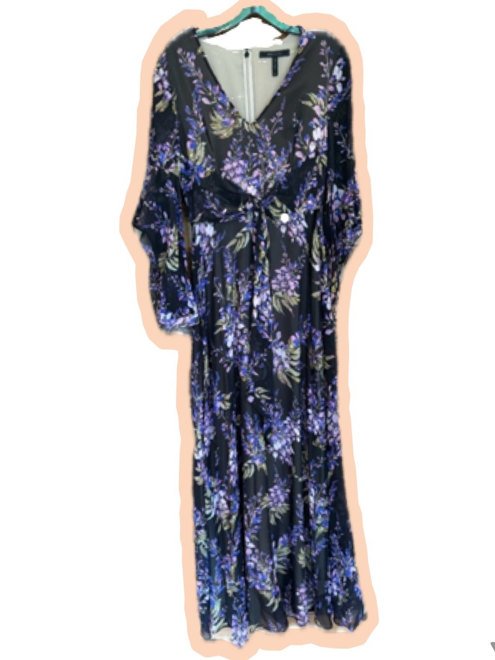 Pink and Purple Floral Maxi Dress